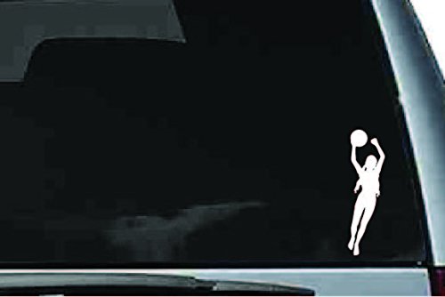 Picniva Soccer Girl Sty18a Vinyl Car Window Decal, Approx 5 in