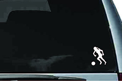 Picniva Soccer Girl Sty13a Vinyl Car Window Decal, Approx 5 in
