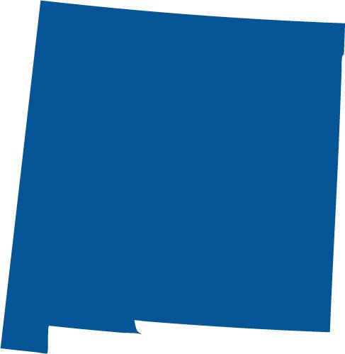 Picniva Blue New Mexico NM 3 Inch Map Vinyl Car Decal Sticker Vehicle Truck - Color: blue - Size: 3 inches