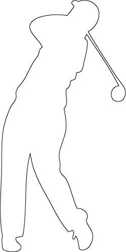Decaltor Golfer Swing Silhouette Vinyl Decal