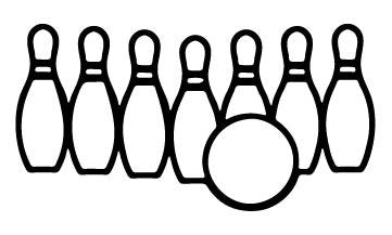 Picniva Bowling Type 16 Removable Vinyl Wall Decal