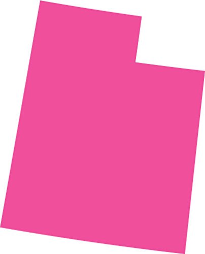Picniva Pink Utah UT 3 Inch Map Vinyl Car Decal Sticker Vehicle Bumper Auto