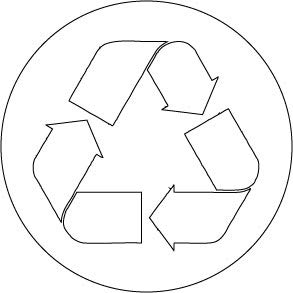 Decaltor Recycle Circle Vinyl Decal, 5 in, Car Window Sticker