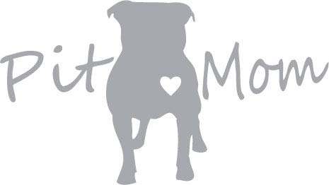 Decaltor Pit Bull Pit Mom 5 in Vinyl Decal for Laptop Bumper Wall