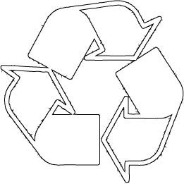 Decaltor Recycling Arrows Vinyl Decal, 5 in, Car Window Sticker