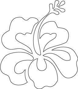 Decaltor Hawaiian Hibiscus Flower Vinyl Decal, 5 in square