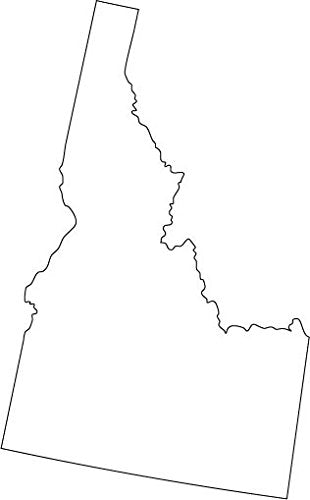 Picniva White Idaho ID State Map Vinyl Decal for Car Window Laptop, 20 in - Color: white - Size: 20 inches
