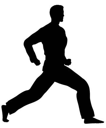 Picniva Martial Artist Long Stance Removable Vinyl Wall Decal