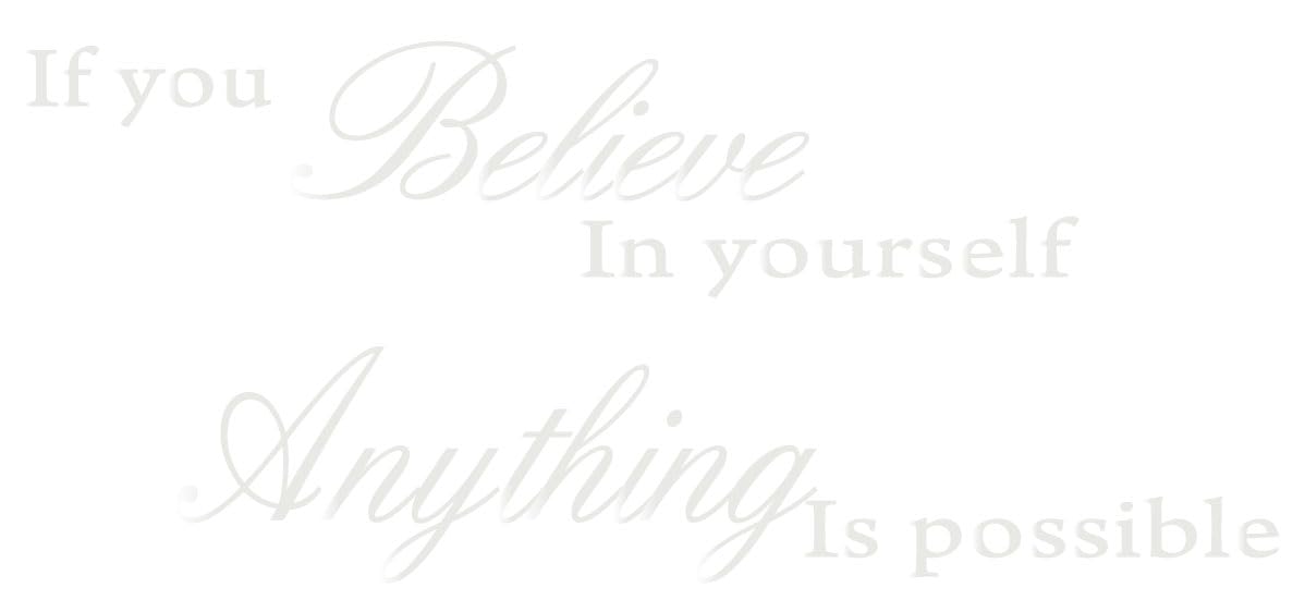 Picniva If You Believe in Yourself Wall Decal, Matte White, 22 x 9 inches