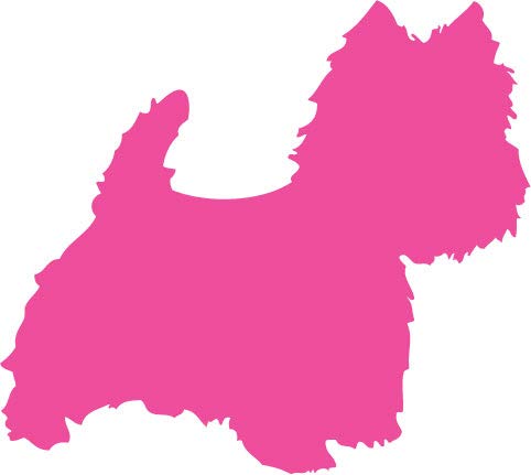 Decaltor Westie Dog Vinyl Decal, 5 in, Car Window Sticker