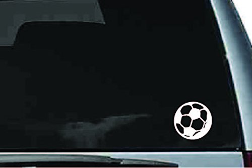Picniva Soccer Ball Sty10 Vinyl Car Window Decal, Approx 5 in