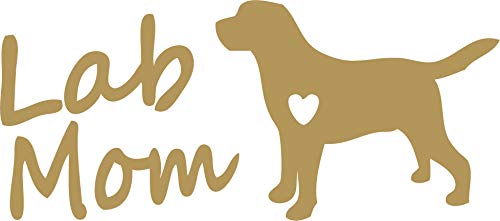 Decaltor Lab Mom Labrador Vinyl Decal, 5 in