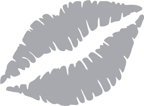 Decaltor Kiss Mark Lips Vinyl Decal for Car Window Laptop, 5 in