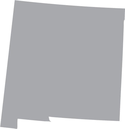 Picniva Silver New Mexico NM 3 Inch Map Removable Vinyl Wall Decal Decor - Color: silver - Size: 3 inches
