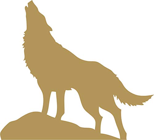 Decaltor Howling Wolf Silhouette Vinyl Decal for Car Window Laptop, 5 in