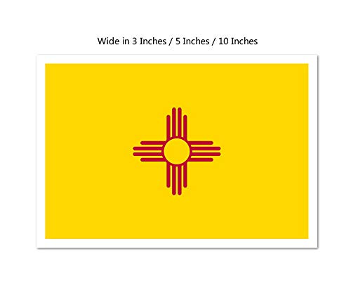Picniva New Mexico State Flag Vinyl Car Bumper Window Sticker, 10 in Wide