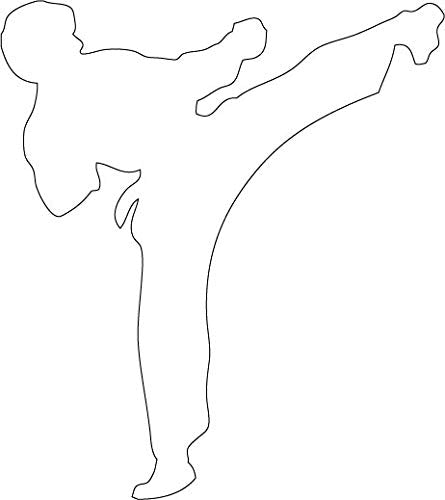 Decaltor Karate Kick Vinyl Decal for Car Window Laptop, 5 in