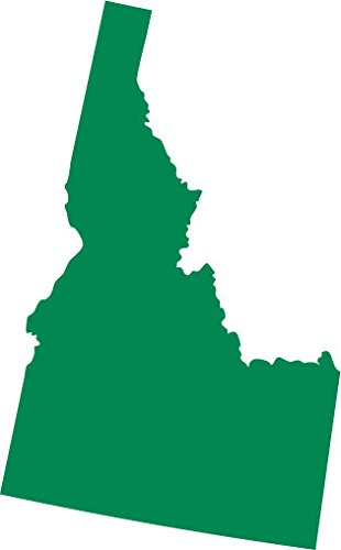 Picniva Green Idaho ID State Map Vinyl Wall Decal, 3 in - Color: green - Size: 3 inches