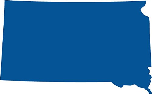 Picniva Blue South Dakota SD 3 Inch Map Vinyl Car Decal Sticker Vehicle - Color: blue - Size: 3 inches