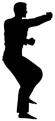Picniva Martial Artist Knee Strike Removable Vinyl Wall Decal