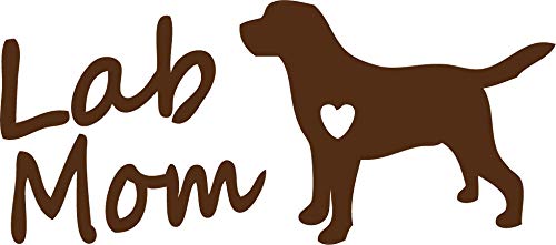 Decaltor Lab Mom Labrador Vinyl Decal, 5 in