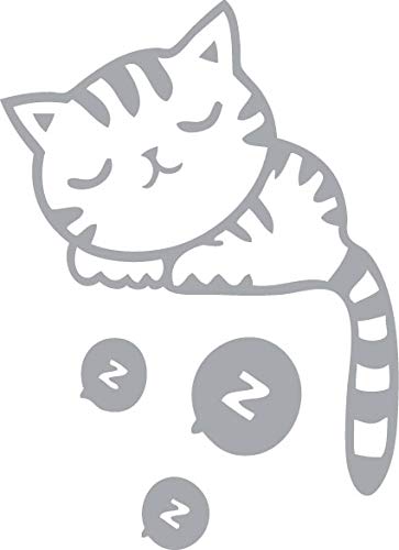 Decaltor Snooze Cat 5 in Vinyl Decal for Laptop Bumper Wall