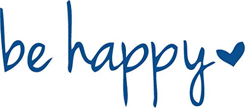 Decaltor Be Happy Script Vinyl Decal, 6 in
