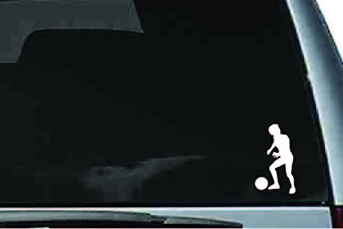 Picniva Soccer Boy Sty13a Vinyl Car Window Decal, Approx 5 in