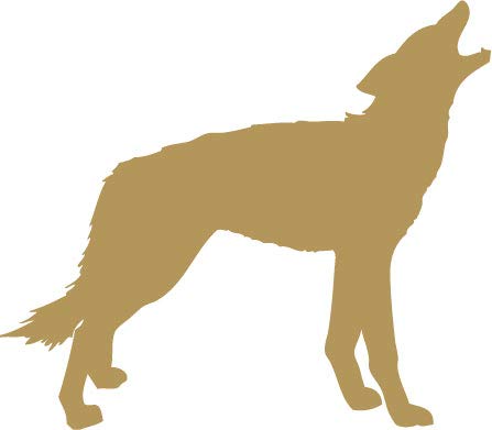 Decaltor Wolf Silhouette 5 in Vinyl Decal for Laptop Bumper Wall
