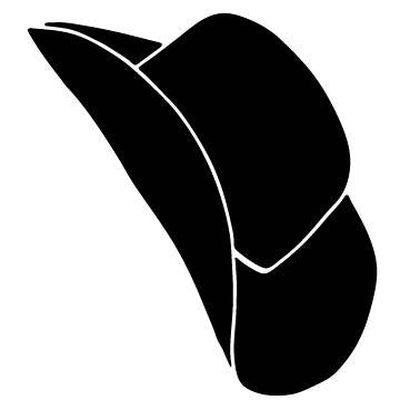 Picniva Cowboy Hat Style 2 Removable Vinyl Wall Decal - Color: cowboy hat style2