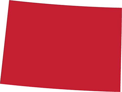 Picniva Colorado State Map Vinyl Car Window Decal, Red, 3 in Wide