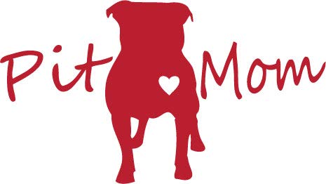Decaltor Pit Bull Pit Mom 5 in Vinyl Decal for Laptop Bumper Wall