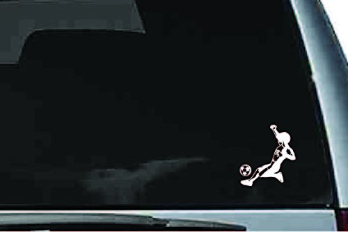 Picniva Soccer Boy Sty20 Vinyl Car Window Decal, Approx 5 in