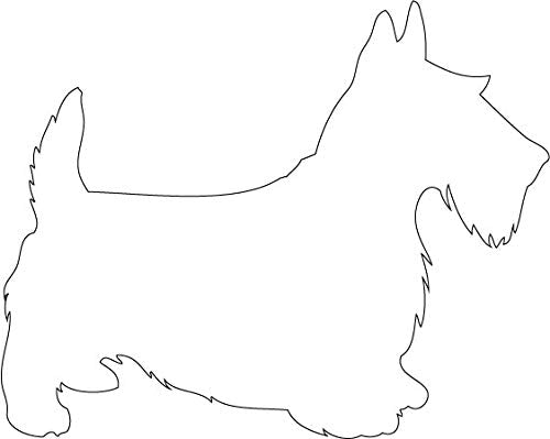 Decaltor Scottish Terrier Silhouette 5 in Vinyl Decal for Laptop Bumper