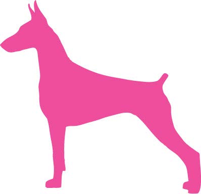 Decaltor DOBERMAN SILHOUETTE dog Decal Sticker Peel and Stick Sticker Graphic Auto, Wall, Laptop, Cell, Truck Sticker for Windows, Cars, Trucks