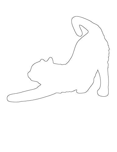 Decaltor Stretching Cat Vinyl Decal