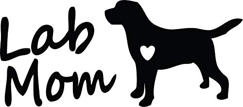 Decaltor Lab Mom Labrador Vinyl Decal, 5 in