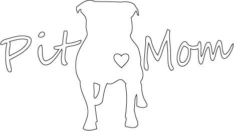 Decaltor Pit Bull Pit Mom 5 in Vinyl Decal for Laptop Bumper Wall