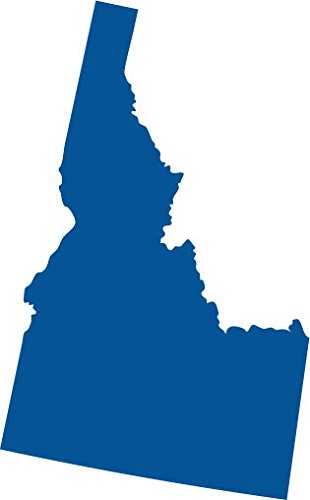 Picniva Blue Idaho ID State Map Vinyl Decal for Car Window Laptop, 3 in - Color: blue - Size: 3 inches