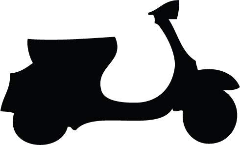 Decaltor Scooter 5 in Vinyl Decal for Laptop Bumper Wall