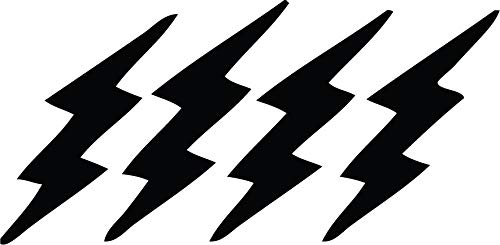Decaltor Lightning Bicycle Vinyl Decal for Car Window Laptop, 5 in