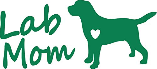 Decaltor Lab Mom Labrador Vinyl Decal, 5 in