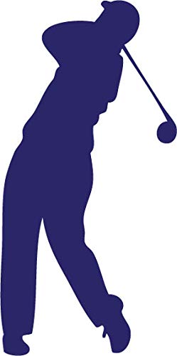 Decaltor Golfer Swing Silhouette Vinyl Decal
