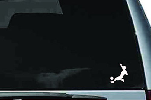 Picniva Soccer Boy Sty20a Vinyl Car Window Decal, Approx 5 in