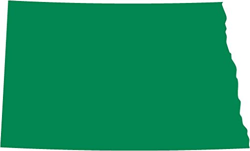 Picniva Green North Dakota ND State Map Vinyl Decal for Car, 3 in - Color: green - Size: 3 inches