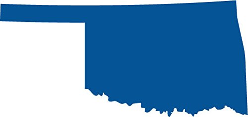 Picniva Blue Oklahoma OK 3 Inch Map Removable Vinyl Wall Decal Decor Home - Color: blue - Size: 3 inches