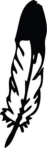 Decaltor Western Indian Feather 5 in Vinyl Decal for Laptop Bumper Wall