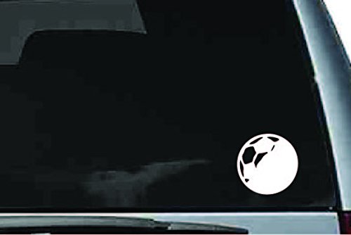 Picniva Soccer Ball Sty7 Vinyl Car Window Decal, Approx 5 in