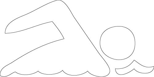 Decaltor Swimming Swimmer Laptop Decal, 5 in