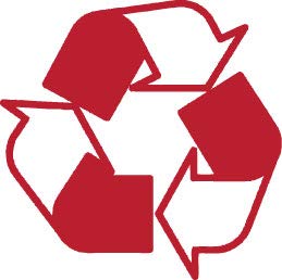 Decaltor Recycling Arrows Vinyl Decal, 5 in, Car Window Sticker